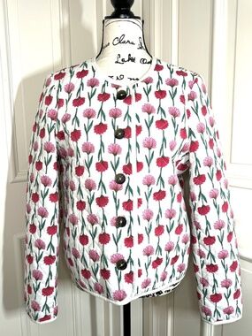 J.Crew Floral Tulip Print Blazer – Women's Size 8 🌸✨ Spring Style